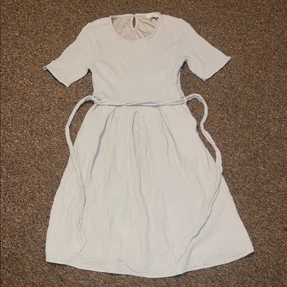 Polagram Light Gray Midi Dress w Pockets Size Small